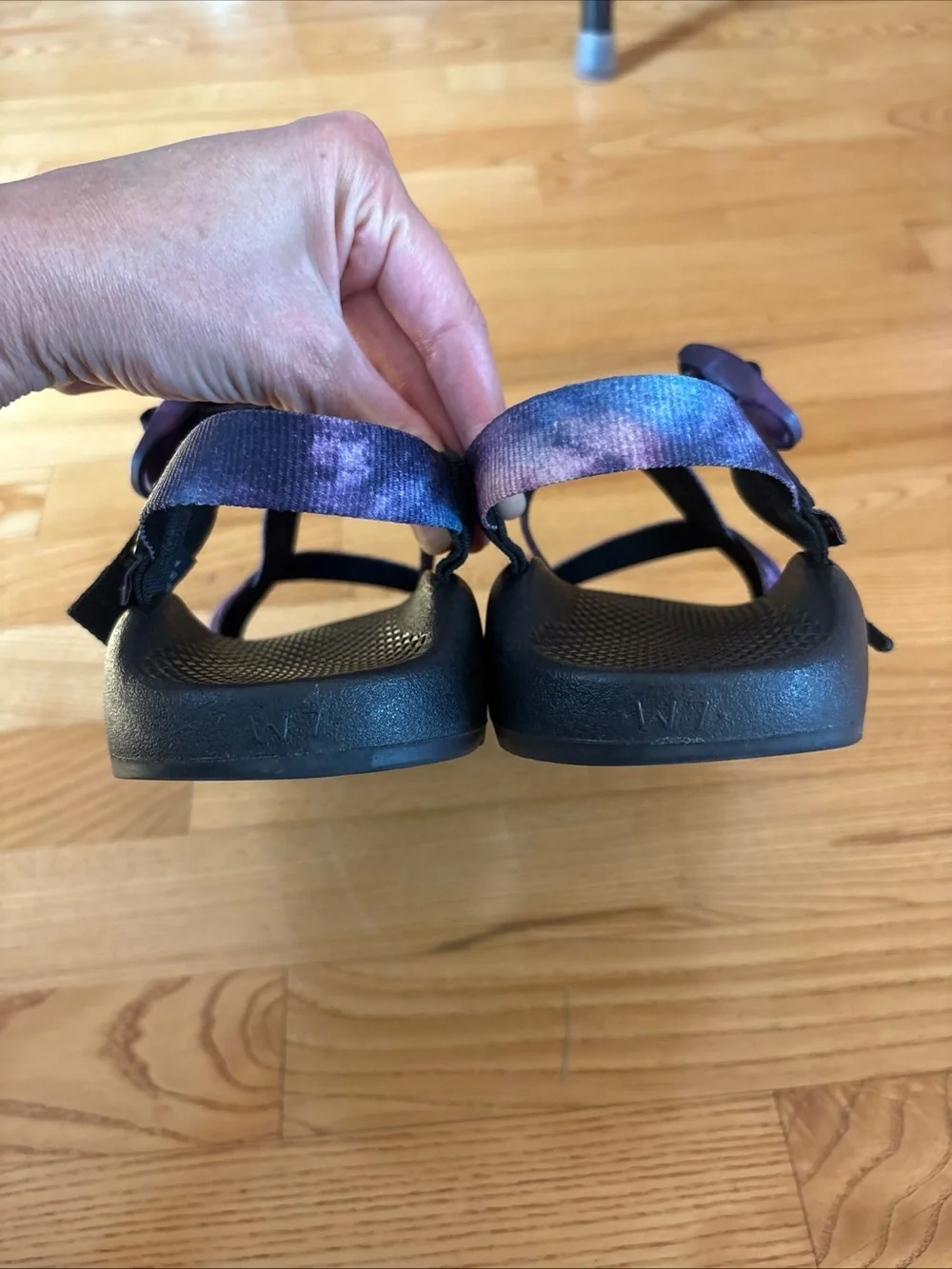 Chaco Classic Sandals Z1 Z/1 Galaxy Purple Blue Colorful Shoes Womens Black Sz 7